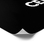 Lettuce Celerybrate Funny Veggie Pun Dark BG Poster (Ecke)