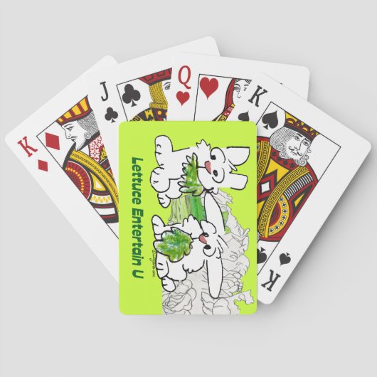 Lettuce Entertain U Cartoon Rabbits Spielkarten (Rückseite)