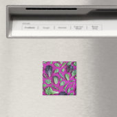 Lettuce-Grüntöne auf Lila Magnet (In Situ (Geschirrspüler))