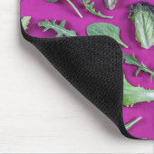 Lettuce-Grüntöne auf Lila Mousepad (Ecke)