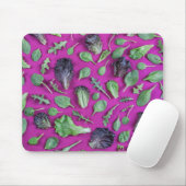 Lettuce-Grüntöne auf Lila Mousepad (Mit Mouse)