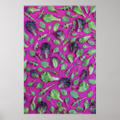 Lettuce-Grüntöne auf Lila Poster (Vorne)