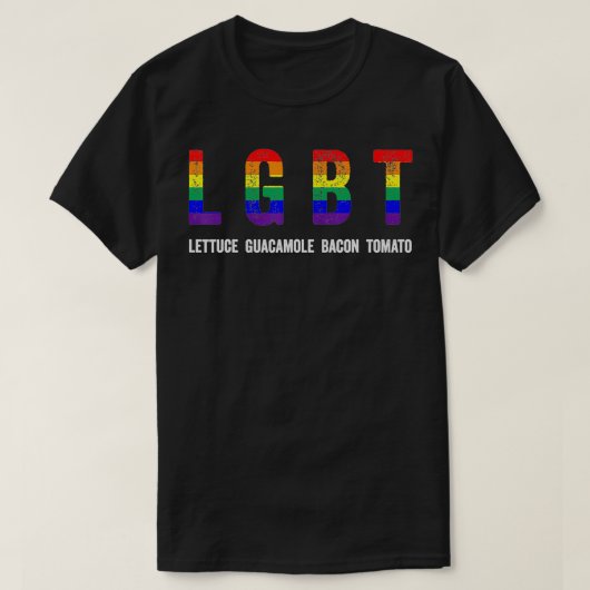 Lettuce Guacamole Bacon Tomato Funny LGBT Pride ho T-Shirt (Design vorne)