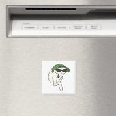 Lettuce hat cat meme magnet (In Situ (Geschirrspüler))