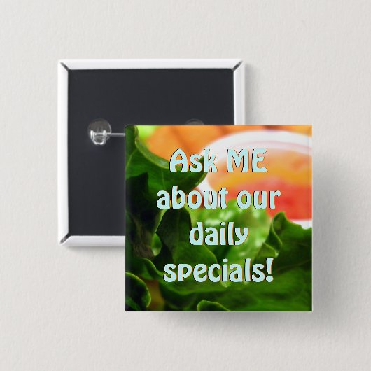 Lettuce Leaf Restaurant Flair Button (Vorne & Hinten)