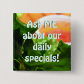 Lettuce Leaf Restaurant Flair Button (Vorderseite)