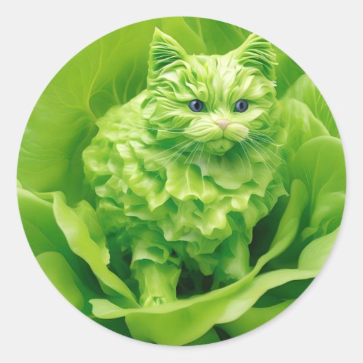 Lettuce meow runder aufkleber (Vorderseite)