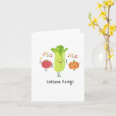 Lettuce Party Puns Birthday Card Karte (Gelbe Blume)