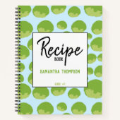 Lettuce Pattern Reecipe Leere Cookbook Notizblock (Vorderseite)