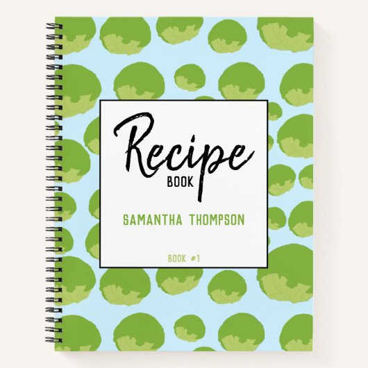 Lettuce Pattern Reecipe Leere Cookbook Notizblock (Vorderseite)