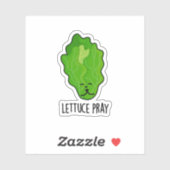 Lettuce Pray Funny Veggie Pun Aufkleber (Blatt)