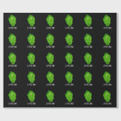 Lettuce Pray Funny Veggie Pun Dark BG Geschenkpapier (Flach)