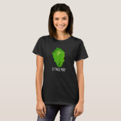 Lettuce Pray Funny Veggie Pun Dark BG T-Shirt (Vorne ganz)