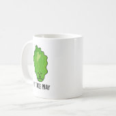 Lettuce Pray Funny Veggie Pun Kaffeetasse (Vorderseite Links)