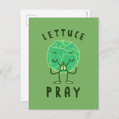 Lettuce Pray Postkarte (Vorne/Hinten)