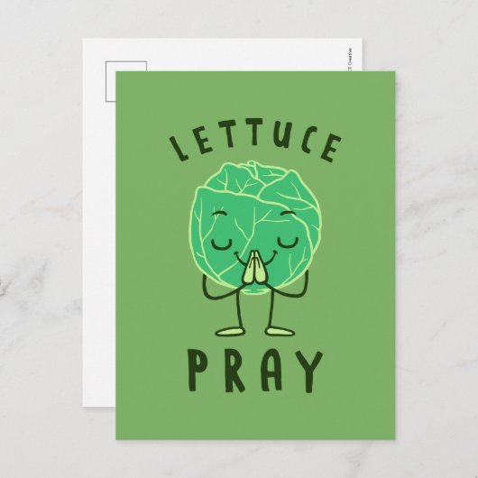 Lettuce Pray Postkarte (Vorne/Hinten)