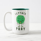 Lettuce Pray Zweifarbige Tasse (Links)