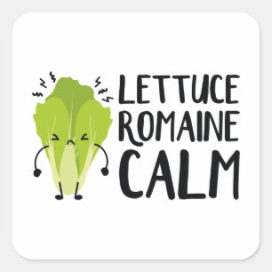Lettuce Romaine Calm Quadratischer Aufkleber