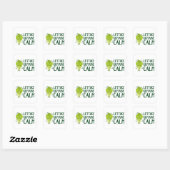 Lettuce Romaine Calm Quadratischer Aufkleber (Blatt)