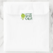 Lettuce Romaine Calm Quadratischer Aufkleber (Tasche)
