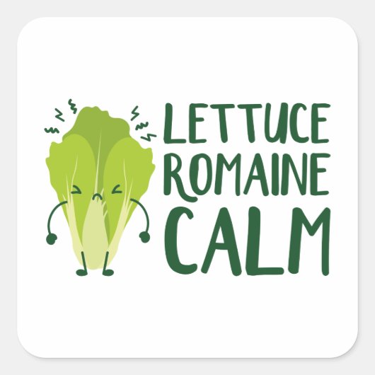 Lettuce Romaine Calm Quadratischer Aufkleber (Vorderseite)