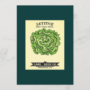 Lettuce Seeds Card Seed Company Einladung