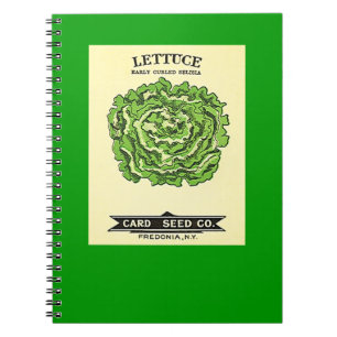 Lettuce Seeds Card Seed Company Notizblock