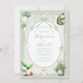 Lettuce Welcome Our Little Sprout Baby  Einladung (Vorderseite)