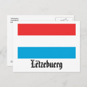 Lëtzebuerg Flag Postkarte (Vorne/Hinten)