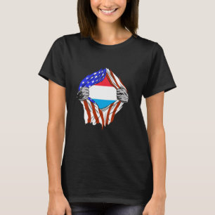 Letzebuerg USA Luxemburg Flagge Luxemburg Luxem T-Shirt