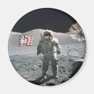 Letzt-Mann Apollo 17 auf dem Mond Magnet