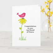 Letzt-Runde von Chemo Karte (Gelbe Blume)