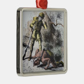 "Letzt von den Mohikanern" durch James Fenimore Silbernes Ornament (Rechts)