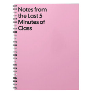Letzte 5 Minuten Klassennotizbuch Notizblock