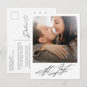 Letzte Ankündigung der Verlobung des modernen Foto (Vorne/Hinten)