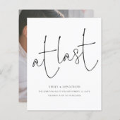 Letzte Ankündigung der Verlobung für das Skript-Fo (Vorne/Hinten)