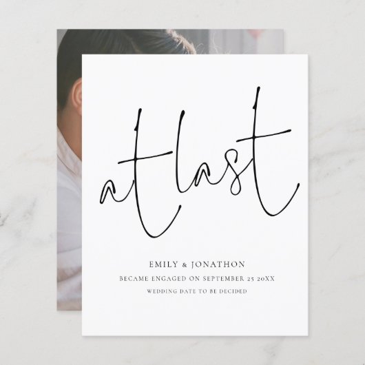 Letzte Ankündigung der Verlobung für das Skript-Fo (Vorne/Hinten)