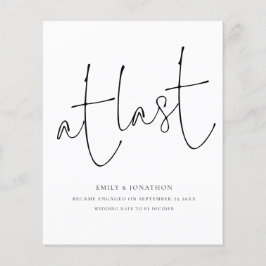 Letzte Ankündigung der Verlobung für das Skript-Fo