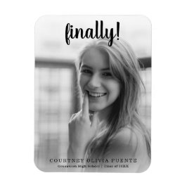 Letzte Ankündigung des modernen Fotos Abschluss Magnet