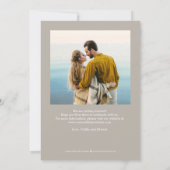 Letzte bearbeitbare Farbkarte Save the Date Dankeskarte (Rückseite)