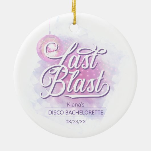 Letzte Blast Disco Bachelorette ID928 Keramik Ornament (Hinten)