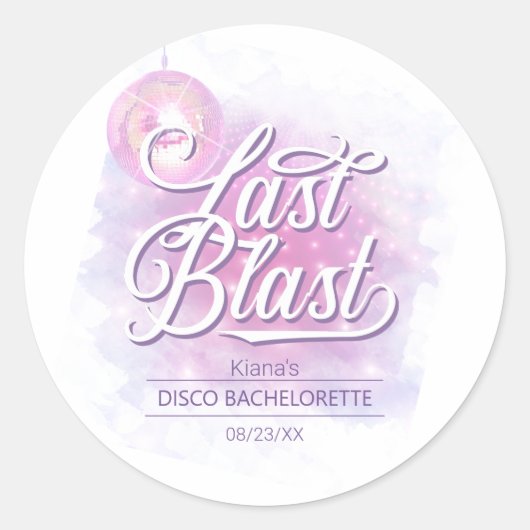 Letzte Blast Disco Bachelorette ID928 Runder Aufkleber (Vorderseite)