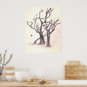 Letzte Blätter des Herbstes Poster (Küche)