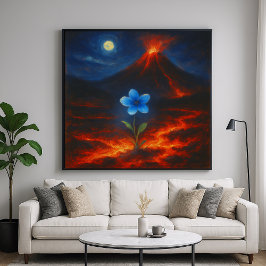 Letzte Blume - Pastellfarben Malerei Landschaft Ku Poster