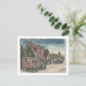 Letzte Chalet-Lieferung Postkarte (Stehend Vorderseite)