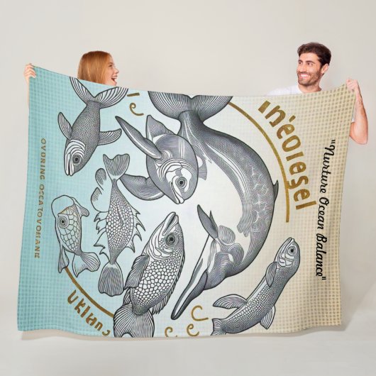 "Letzte Chance für Korallen" Fleecedecke (Beispiel)