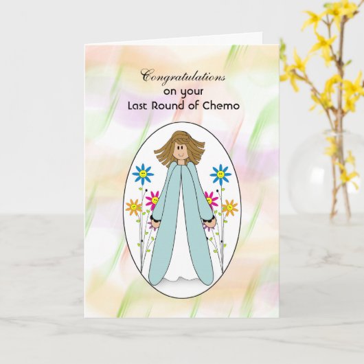 Letzte Chemo Behandlung, Karte (Gelbe Blume)