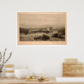 Letzte der Buffalo Bierstadt (0137A) - nicht renov Poster (Küche)