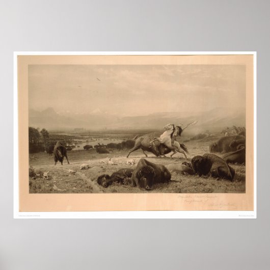 Letzte der Buffalo Bierstadt (0137A) - nicht renov Poster (Vorne)