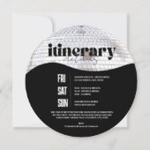 Letzte Disco 70er Bachelorette Wochenende Einladung (Rückseite)